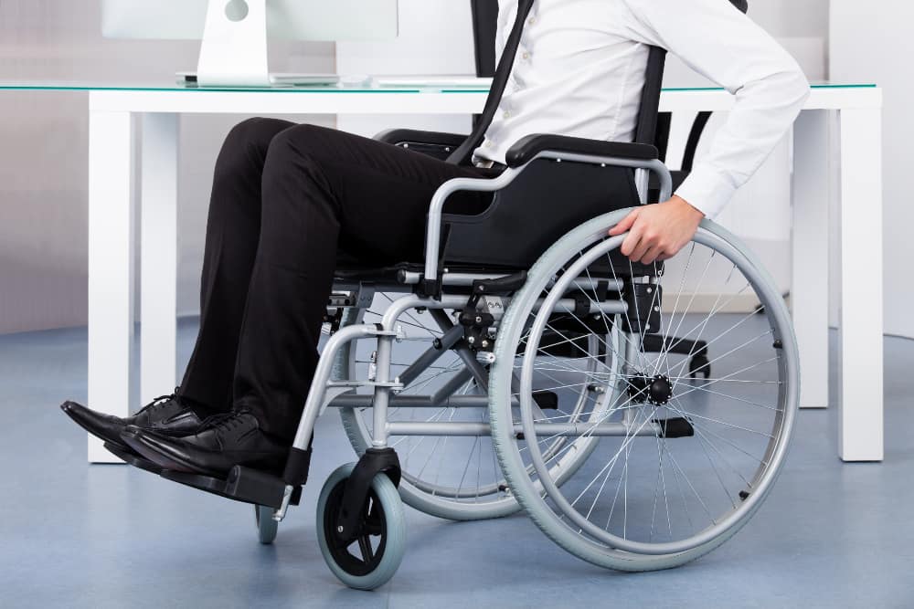 Businessman in wheelchair