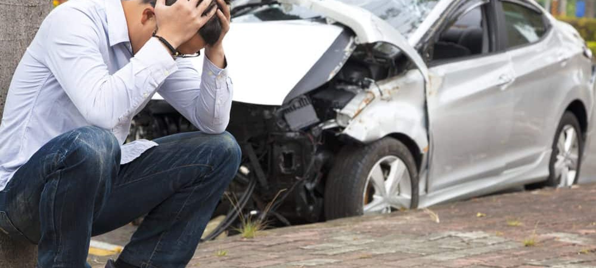Man distrought after car accident