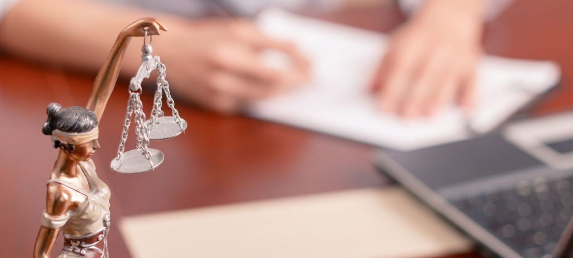 Person signing papers law office