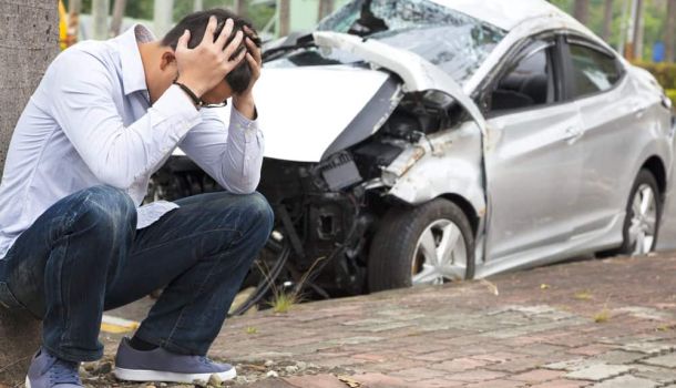 Man distrought after car accident