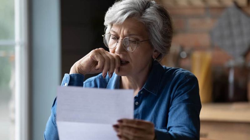 Woman reading note